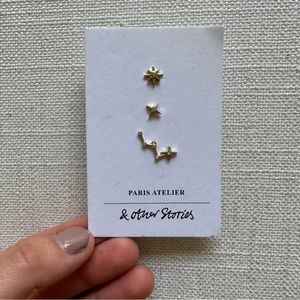 & Other Stories Star Earrings (Set of 3)